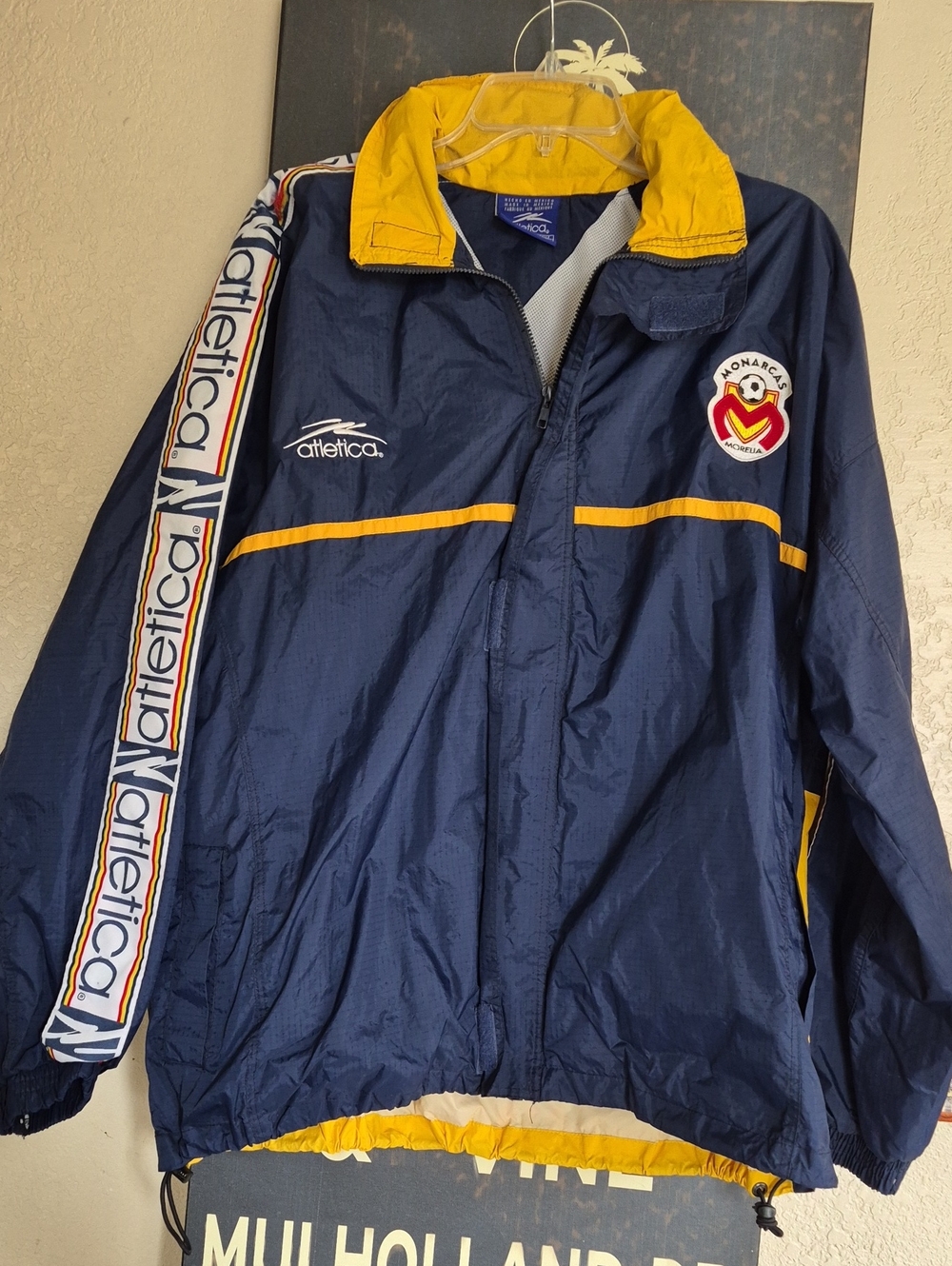 Nautica Atlettica Navy Yellow Windbreaker Jacket XL